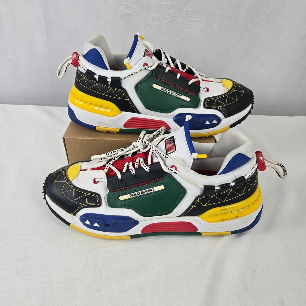 Polo Sport Ralph Lauren PS200-SK-LTL Colorblock Sneakers Rare Mens 11 Shoes EUC